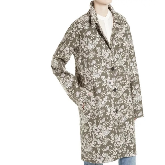 New Robert Rodriguez Floral Embroidered Car Coat Size 0 - Picture 5 of 13
